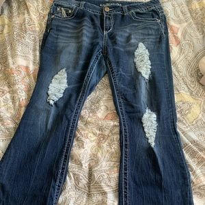 Denim bootcut jeans